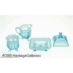 THREE AMERICAN OPALESCENT GLASS ITEMS RNorthwood,