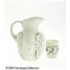 Image 1 : A CUSTARD GLASS PITCHER AND CUP RMakers unknown, 