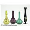 Image 1 : FOUR CONTINENTAL ENAMELLED GLASS VASES RVarious m