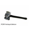 Image 1 : AN AMERICAN SPATTER GLASS GAVEL R RThe black grou