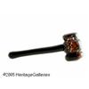 Image 2 : AN AMERICAN SPATTER GLASS GAVEL R RThe black grou