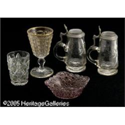 A COLLECTION OF AMERICAN MOLD-BLOWN AND PRESSED G