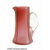 Image 2 : AN AMERICAN CRANBERRY PRESSED GLASS PITCHER RMake