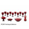Image 2 : FOURTEEN RUBY GLASS ITEMS RVarious makers, c.1925