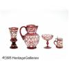 Image 1 : FOUR PIECES OF BOHEMIAN GLASS RMakers unknown, c.
