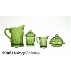 AN AMERICAN PATTERN GLASS LEMONADE SET RU.S. Glas