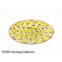A MILLE-FIORI GLASS PLATE RMaker unknown, Twentie