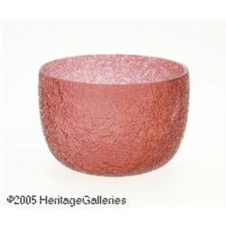 AN AMERICAN MOLD-BLOWN RUBY GLASS FINGERBOWL RMak