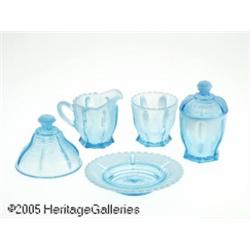 A COLLECTION OF AMERICAN 'JEWEL AND DRAPERY' BLUE