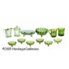 Image 2 : A GROUP OF GREEN PRESSED GLASS SERVING PIECES RVa