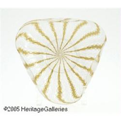 AN ITALIAN SPANGLED GLASS BOWL RMaker unknown, Tw