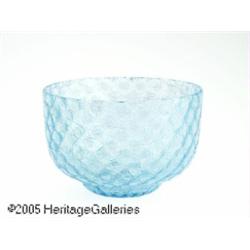 AN OPALESCENT COIN SPOT PATTERN GLASS BOWL RMaker
