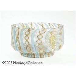 AN ITALIAN LATTICINO GLASS BOWL RMaker unknown, c