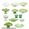Image 2 : A COLLECTION OF AMERICAN GREEN GLASS ITEMS RVario