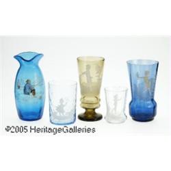 A GROUP OF ENAMELED GLASS ITEMS RMakers unknown, 