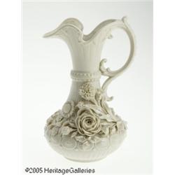 AN IRISH PORCELAIN PITCHER RBelleek, c.1891 R RTh