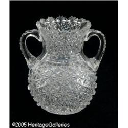 AN AMERICAN BRILLIANT-CUT GLASS CABINET VASE RMak
