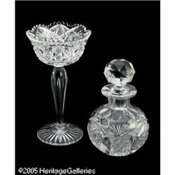 TWO PIECES OF AMERICAN BRILLIANT CUT GLASS Rproba