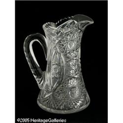 AN AMERICAN BRILLIANT CUT GLASS PITCHER RMaker un
