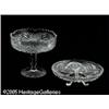 Image 1 : AN AMERICAN BRILLIANT CUT GLASS COMPOTE AND FOOTE