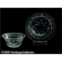 A SET OF TWELVE ENGLISH 'CORBETT' ETCHED GLASS FI
