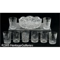A COLLECTION OF AMERICAN BRILLIANT-CUT GLASS RPai