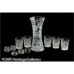 ELEVEN AMERICAN GLASS TABLE ITEMS RMakers unknown