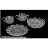 Image 1 : FOUR AMERICAN BRILLIANT CUT GLASS SERVING PIECES 