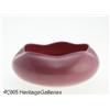 Image 1 : AN AMERICAN 'WILD ROSE' PEACH BLOW GLASS BOWL RNe