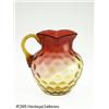 Image 1 : AN AMERICAN THUMBPRINT PATTERN AMBERINA PITCHER R