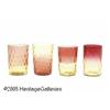 Image 2 : A COLLECTION OF FOUR AMERICAN AMBERINA GLASS TUMB
