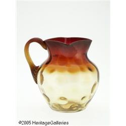 AN AMERICAN ART GLASS PITCHER RNew England Glass 