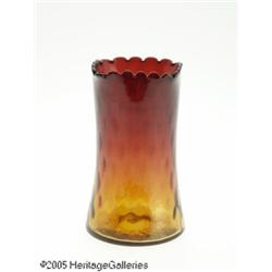 AN AMERICAN DIAMOND QUILT PATTERN AMBERINA GLASS 