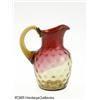 Image 1 : AN AMERICAN 'THUMBPRINT' AMBERINA GLASS PITCHER R
