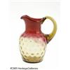 Image 2 : AN AMERICAN 'THUMBPRINT' AMBERINA GLASS PITCHER R