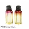 Image 1 : AN AMERICAN AMBERINA GLASS SALT AND PEPPER RNew E