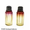Image 2 : AN AMERICAN AMBERINA GLASS SALT AND PEPPER RNew E