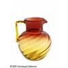 Image 1 : AN AMERICAN SWIRL PATTERN AMBERINA GLASS PITCHER 