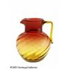 Image 2 : AN AMERICAN SWIRL PATTERN AMBERINA GLASS PITCHER 