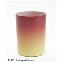 AN AMERICAN GLOSSY FINISH WHEELING PEACH BLOW GLA