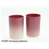 Image 1 : TWO AMERICAN 'WILD ROSE' GLASS TUMBLERS RNew Engl