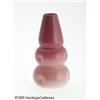Image 1 : AN AMERICAN 'WILD ROSE' PEACH BLOW GLASS VASE RNe