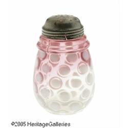 AN AMERICAN COIN SPOT PATTERN GLASS SUGAR SHAKER 