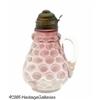 Image 2 : AN AMERICAN COIN SPOT PATTERN RUBINA GLASS SYRUP 