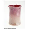 Image 1 : AN AMERICAN AGATA 'WILD ROSE' GLASS VASE RNew Eng