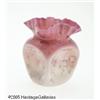 Image 1 : AN AMERICAN AGATA 'WILD ROSE' GLASS VASE RNew Eng