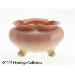 AN AMERICAN GLOSSY FINISH BURMESE GLASS BOWL RMt.