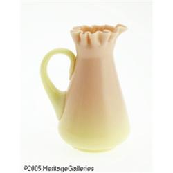 AN AMERICAN GLOSSY BURMESE GLASS CREAMER RMt. Was