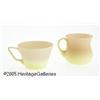 Image 1 : TWO AMERICAN ACID FINISH BURMESE GLASS PUNCH CUPS