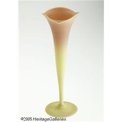 AN AMERICAN ACID FINISH BURMESE LILY VASE RMt. Wa